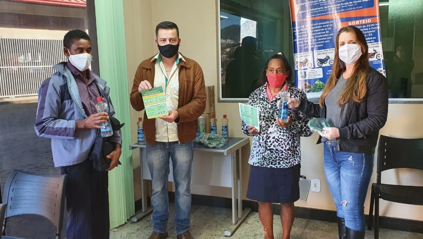 Produtores rurais capixabas recebem kits de proteção contra o coronavírus