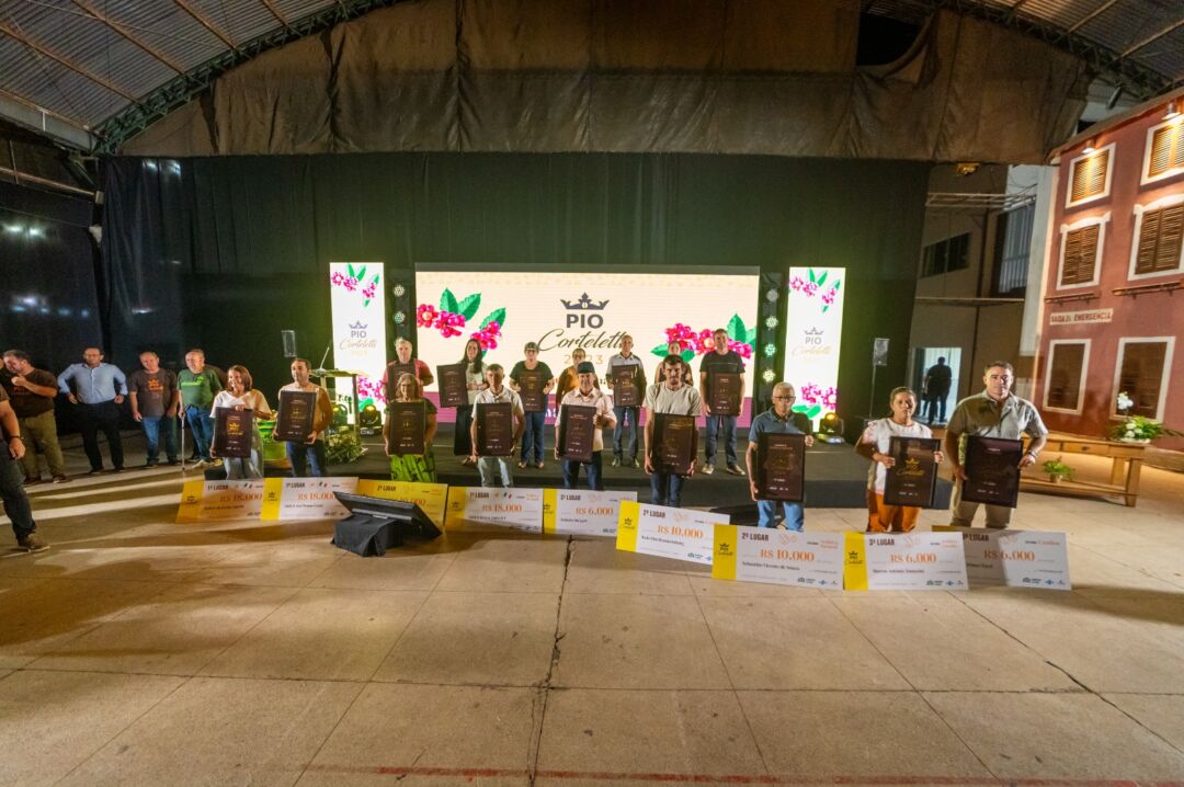 Nater Coop distribui mais de R$ 100 mil entre vencedores do 13º Prêmio Pio Corteletti de qualidade do café