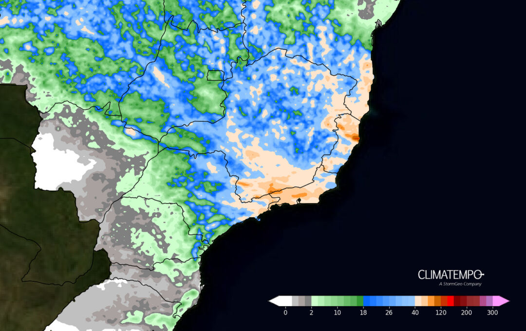 Previsão de chuva intensa no fim de semana no Espírito Santo e Minas Gerais