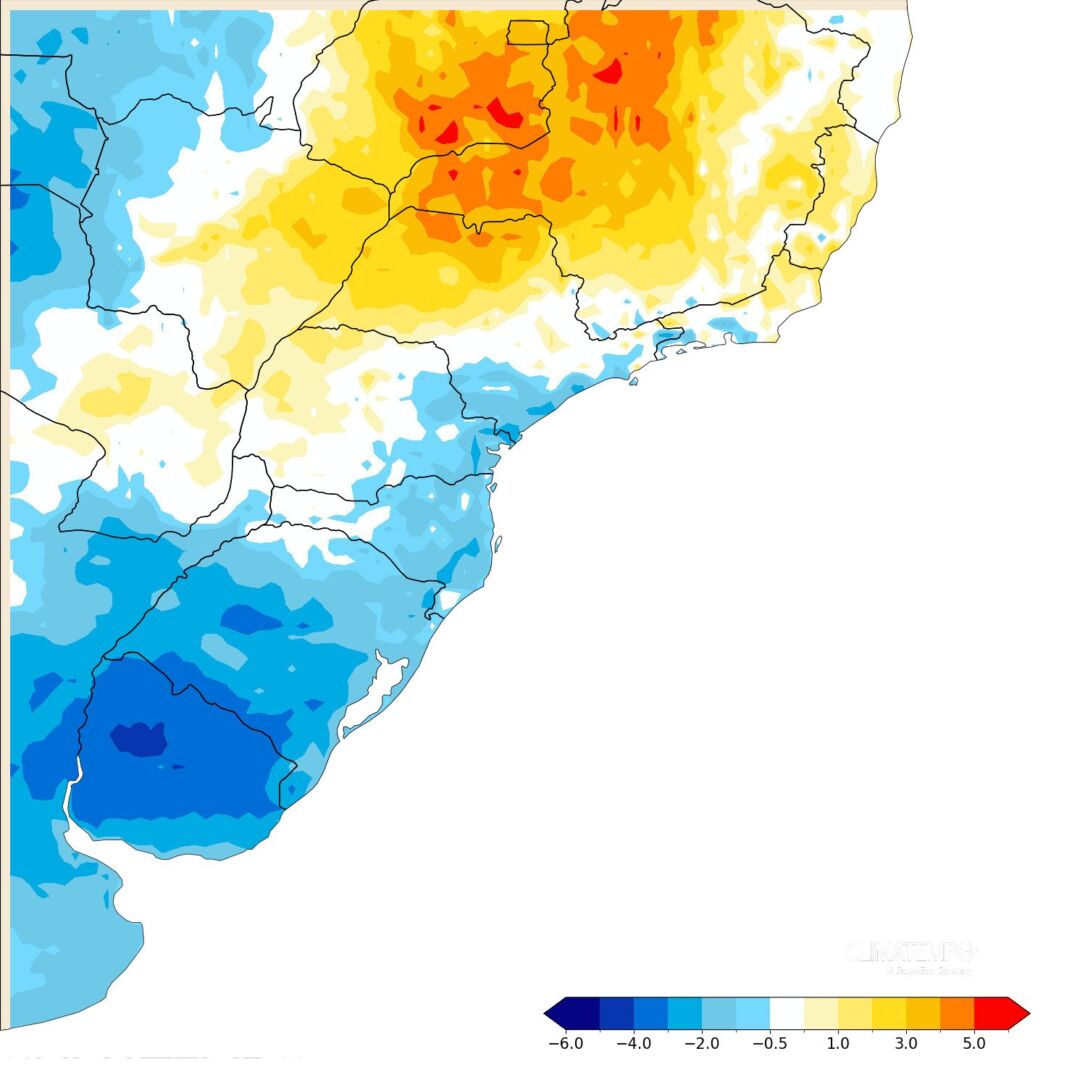 Frente fria avança e derruba temperaturas no Sul e Sudeste