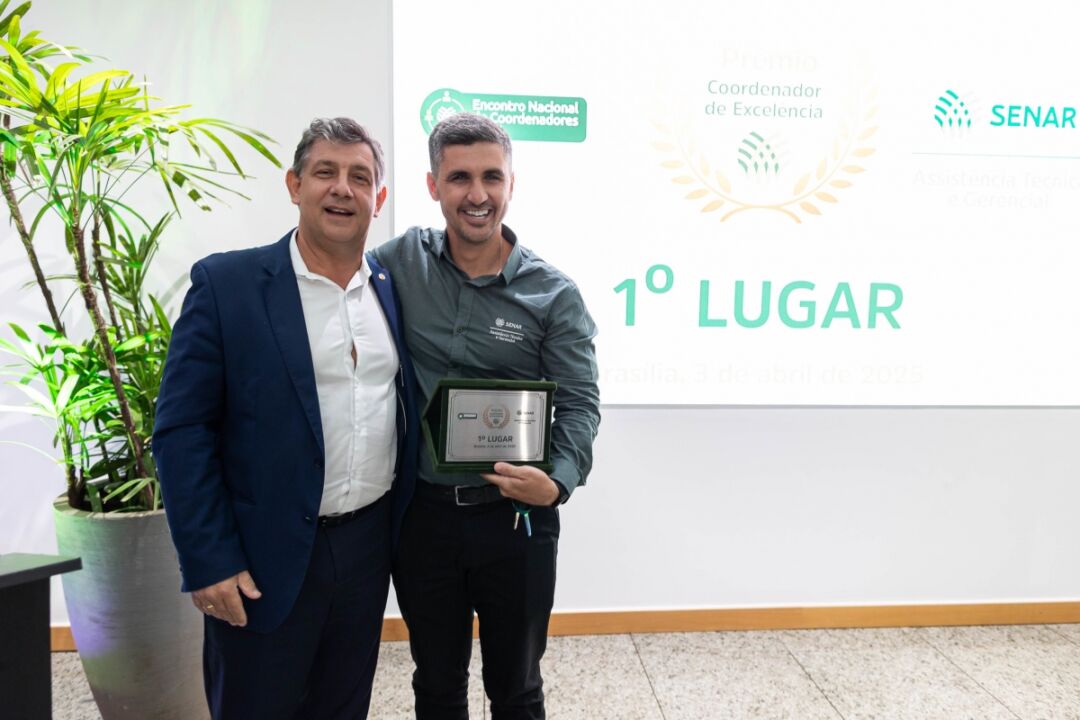 Coordenador do Senar-ES é reconhecido com prêmio nacional de excelência na Assistência Técnica e Gerencial