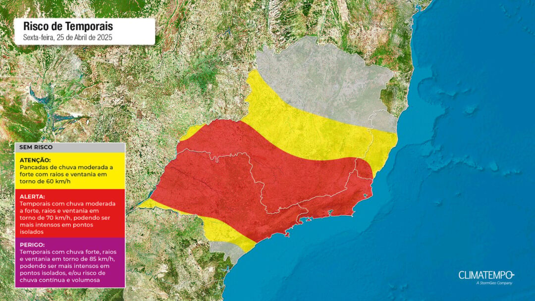 Chuva se espalha no Sudeste no último fim de semana de abril