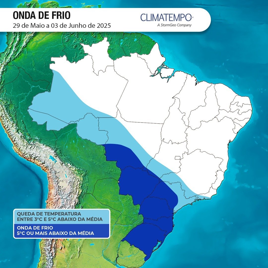 Onda de frio histórica trará neve, geada e temperaturas abaixo de zero no Brasil