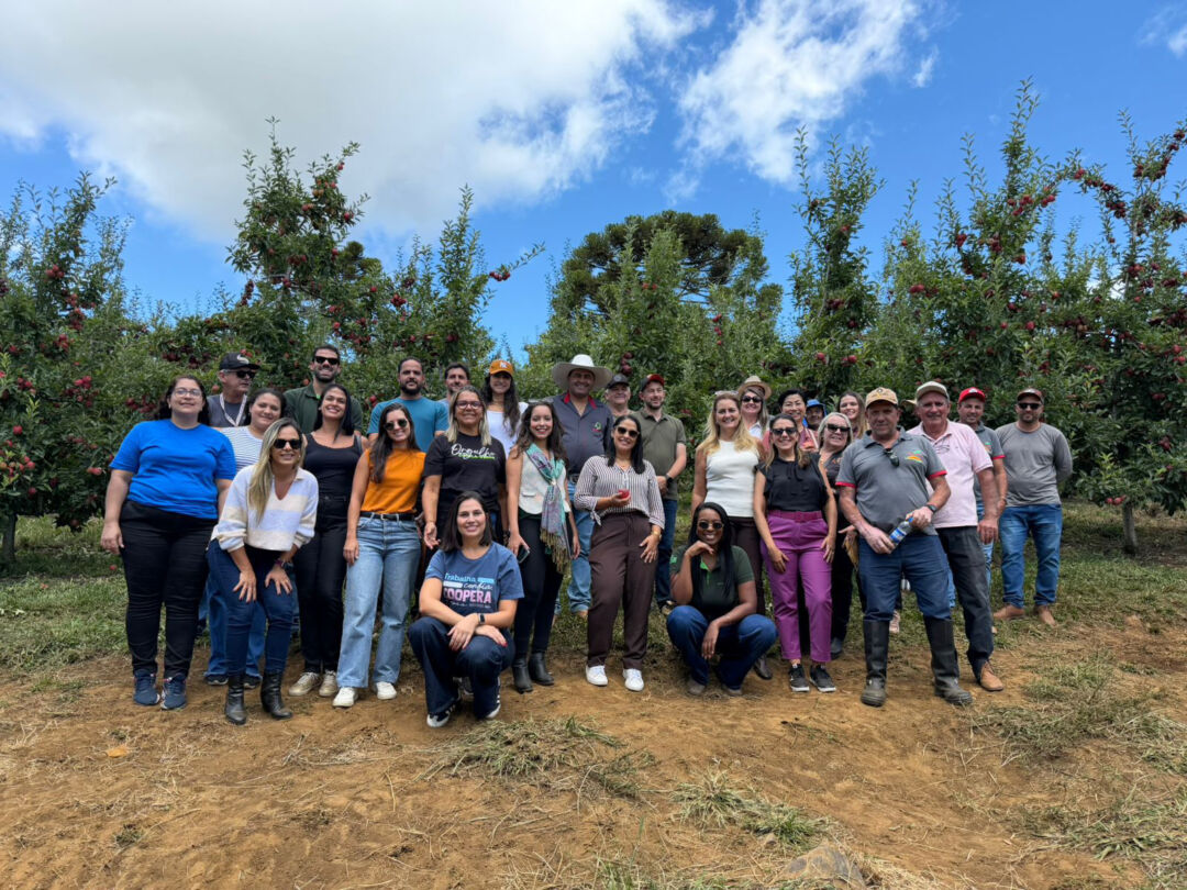 Capixabas visitam região produtora de maçã em Santa Catarina
