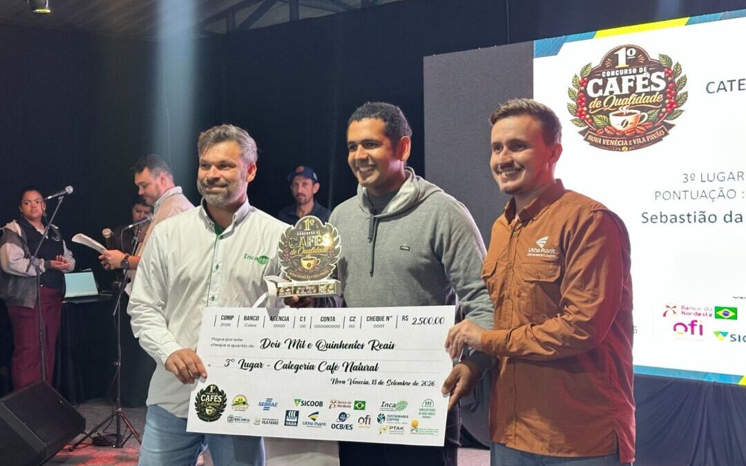 Concurso premia produtores de café conilon de Nova Venécia e Vila Pavão