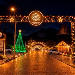 Sonho de Natal terá decoração iluminada e Papai Noel em rota turística de Pedra Azul