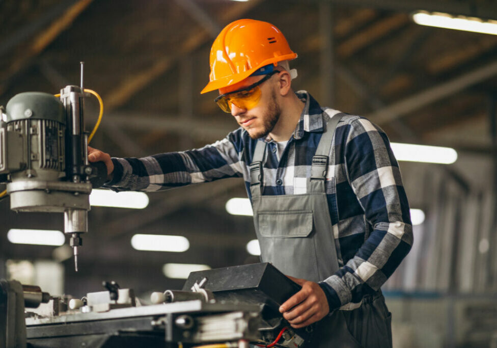 Male worker at a factory