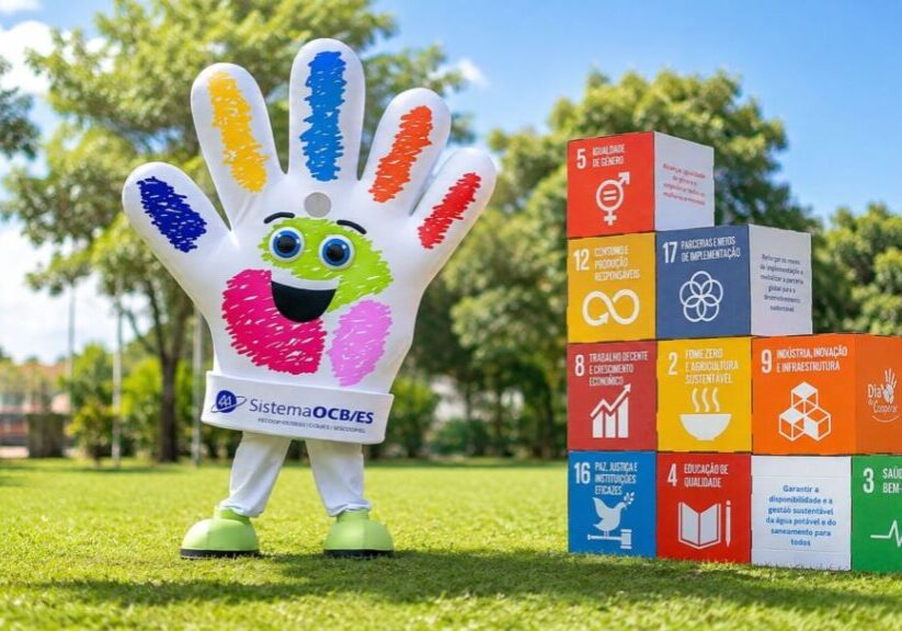 Mãozinha, mascote do Dia C, e os ODS da ONU