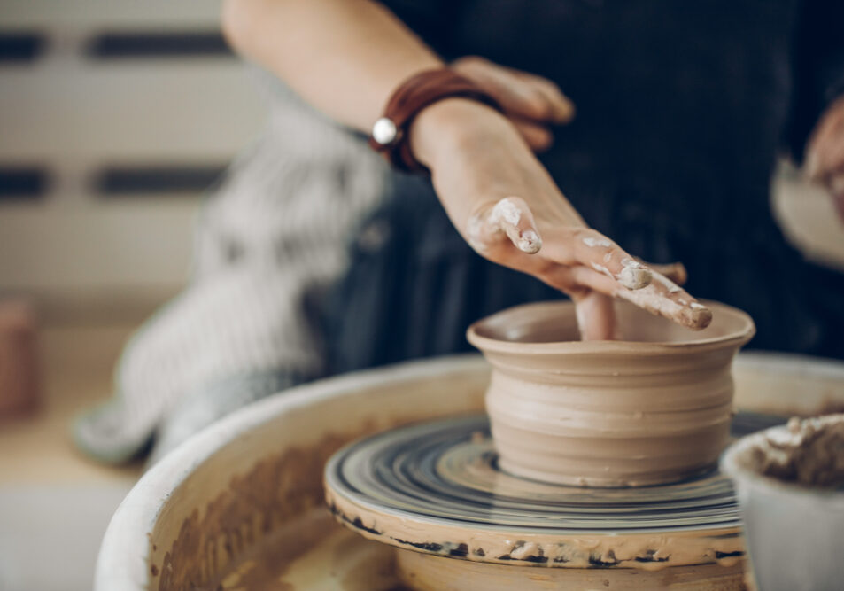 Basic,Of,Making,Objects,With,Clay.,Close,Up,Cropped,Photo.