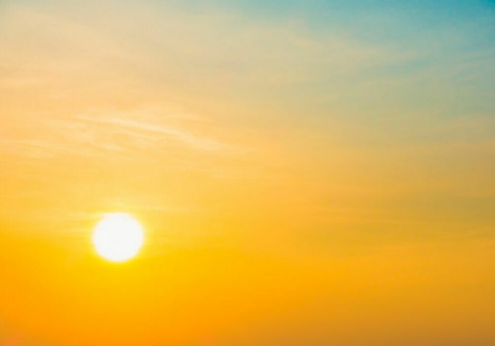 Beautiful sunset and cloud on the sky background - Vintage Filter and Boost up color processing