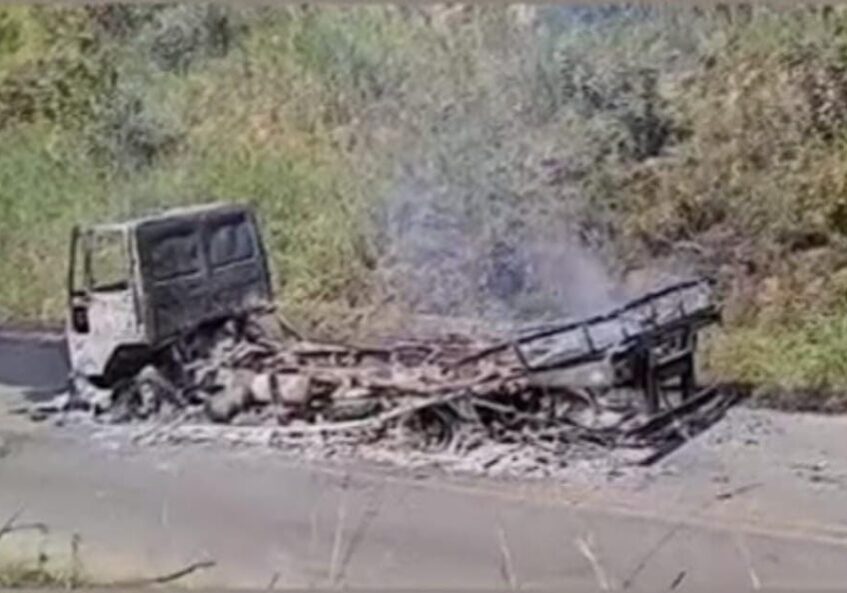 caminhão em chamas_foto_reproducao